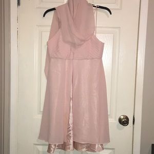 Pink mini dress with scarf